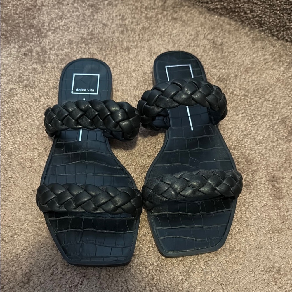 Dolce Vita Black Modern Sandals